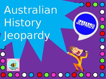 Preview of Australian History Jeopardy Interactive PowerPoint Quiz