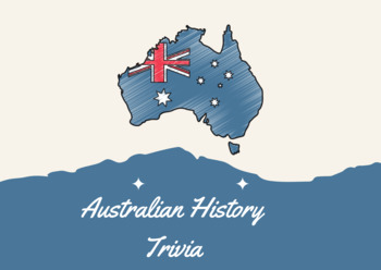 Preview of Australian History Trivia Quiz Powerpoint + Free crossword