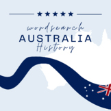 Australian History Word search puzzle game