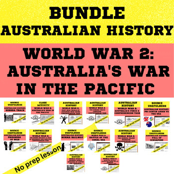Preview of Australian History - World War 2 Australia's war - Pacific activities Bundle