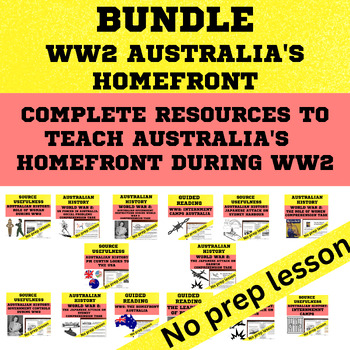 Preview of Australian History - World War 2 The Complete Home Front Bundle