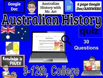 Preview of Australian History quiz- university - 30 True/False Questions with Answers 