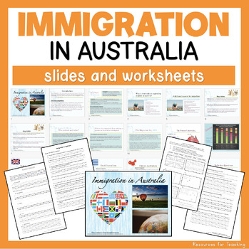 Preview of Australian Immigration Slides and Worksheets - Year 5 & 6 History