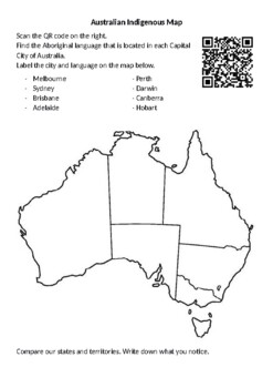 Preview of Australian Indigenous Language Map Activity