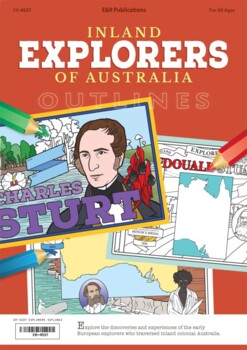 Preview of Australian Inland Explorers Outlines Colouring Book