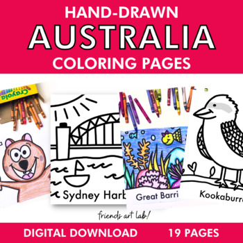 Preview of Hand-Drawn Australian Inspired Coloring Pages