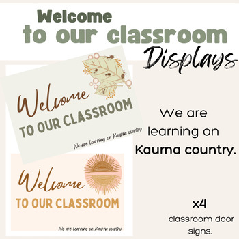 Preview of Australian Kaurna posters - Welcome to our Classroom posters and displays
