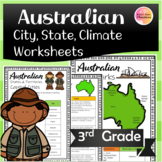 Australian Icon, City, State and Climates Worksheets