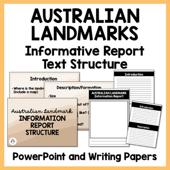 Preview of Australian Landmarks Information Report Text Structure PowerPoint and Templates