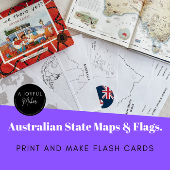 Preview of Australian Maps and Flags Printable Pages/Geography Printable/Social Studies