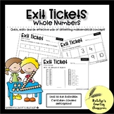 Australian Maths Exit Tickets - Whole Number