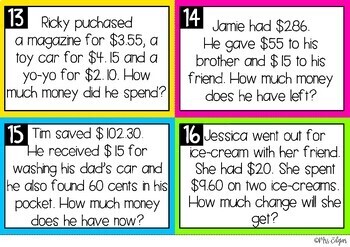 Australian Money Word Problem Task Cards By Mrs Edgar | Tpt