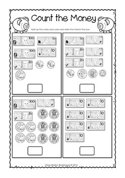 australian money lower primary count the coins money matching