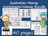 Australian Money Bundle Pack: Worksheets and Games