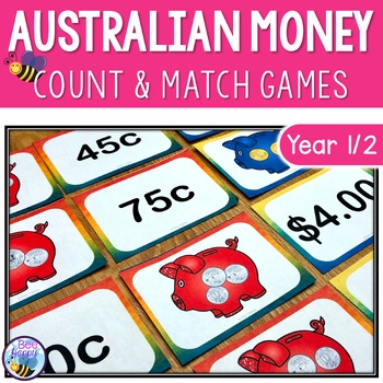 Preview of Australian Money Count and Match Games Year 1/2