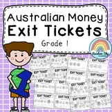 Australian Money Exit Tickets - Exit Slips - Math Assessme