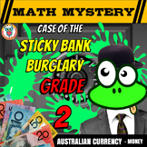 Australian Money Game Activity: Math Mystery Worksheets - Year 2
