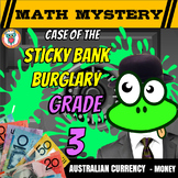 Australian Money Game Activity: Math Mystery Worksheets - Year 3