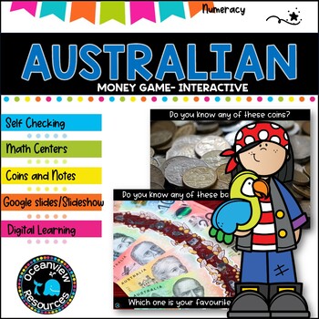 Preview of Australian Money- Game and worksheets Ideal for digital learning