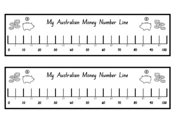 Preview of Australian Money Number Line FREE