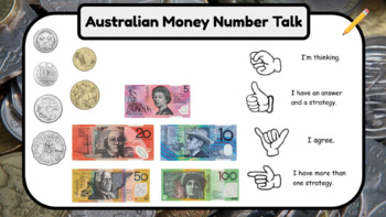 Preview of Australian Money Number Talk - Editable PowerPoint