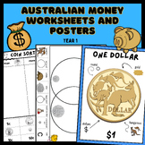 Australian Money Activities, Posters, sheets, kids, worksh