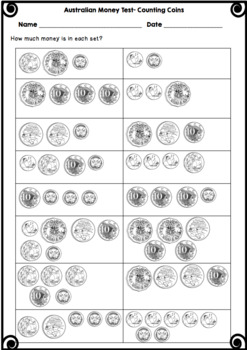 Australian Money Tests - Differentiated by Turtle-y Treasured Resources