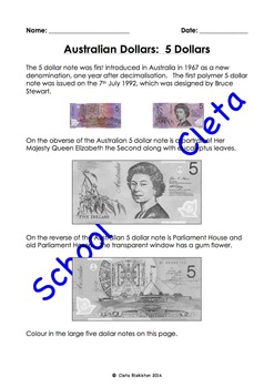 Australian Money Dollar Notes Their Images Information About Them