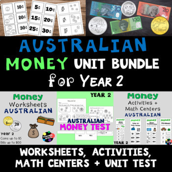 Preview of Australian Money Unit Bundle for Year 2