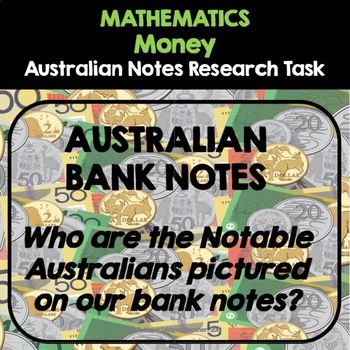 Preview of Australian Money - What Notable People are on the Australian Notes Research Task
