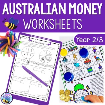 Australian Money Worksheets Year 2/3 by Bee Happy | TpT