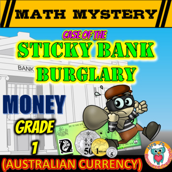 Preview of Australian Money Worksheets: Counting Money & Value - Year 1 Math Mystery