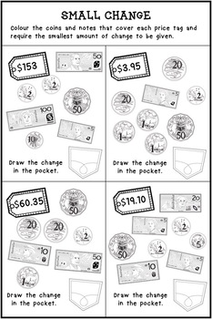 australian money worksheets higher order thinking hots grade 3 and 4