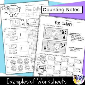 australian money worksheets years 1 3 no prep by fairy poppins