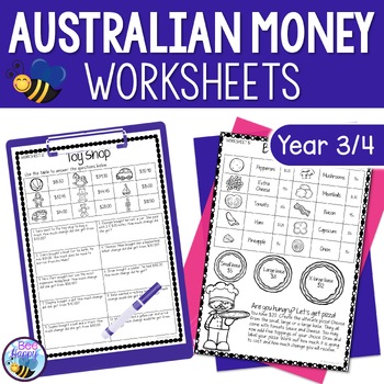 australian money worksheets year 34 by bee happy tpt