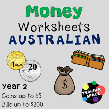 Preview of Australian Money Worksheets for Year 2