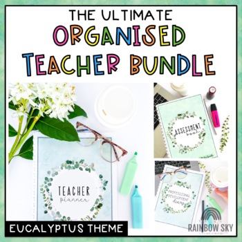 Preview of Australian Organised Teacher BUNDLE | Eucalyptus Planner