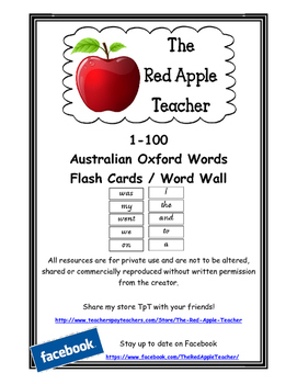 Oxford Words Sight Word Flashcards - Victorian Modern Cursive