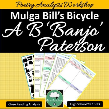 Preview of Australian Poetry Close Reading MULGA BILLS BICYCLE by Banjo Paterson