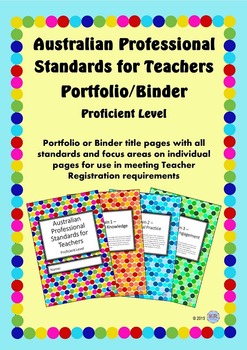 Preview of Australian Professional Standards for Teachers Binder/Folio - Proficient Level