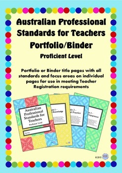 Preview of Australian Professional Standards for Teachers Binder/Folio - Proficient Level