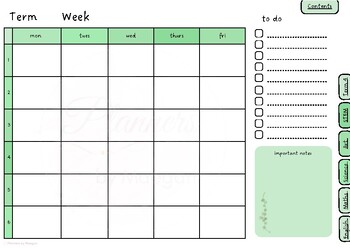 weekly planner for notability