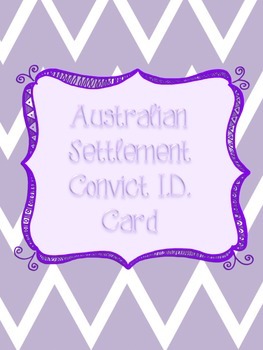 Preview of Australian Settlement Convict ID Card