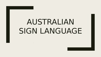 Australian Sign Language Alphabet Introduction By A Teachers Haven