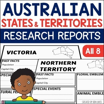 Preview of Australian States & Territories Research Projects - Australia Geography Reports