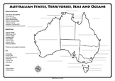 Australian States, Territories, Capital Cities, Seas and Oceans