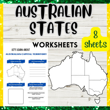 Preview of Australian States worksheet - Australia