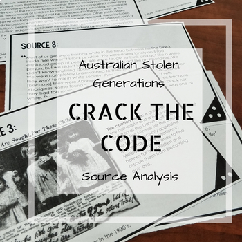 Preview of Australian Stolen Generations - Crack the Code Source Analysis