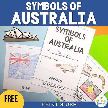 Preview of Australian Symbols Flipbook - Cut and Paste Worksheet