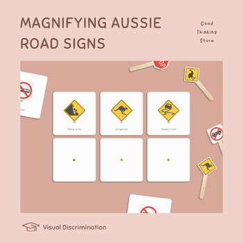 Preview of Australian Traffic Sign Magnifying Activity | Tactile Visual Perception Resource